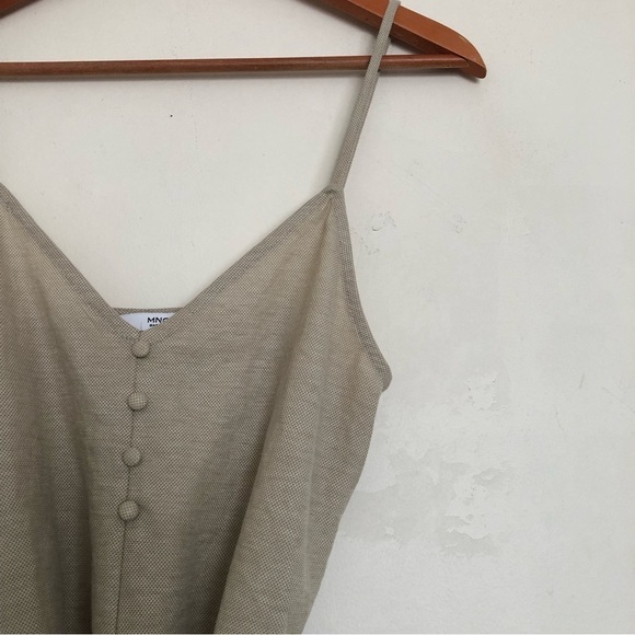 MANGO Button Detail Tie Waist Cami Top - Picture 2 of 9